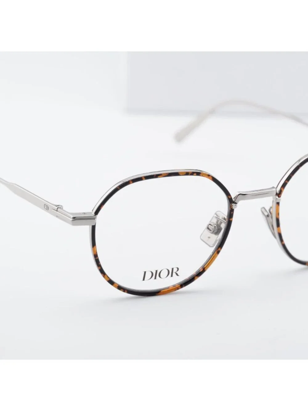 Dior DIORBLACKSUIT O R3U F500 Square Eyeglasses 49mm - Silver / Havana